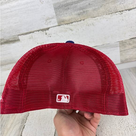 New Era 59Fifty Philadelphia Phillies Fitted Hat 7 1/8 Red MLB Baseball Cap NEW - Picture 2 of 5